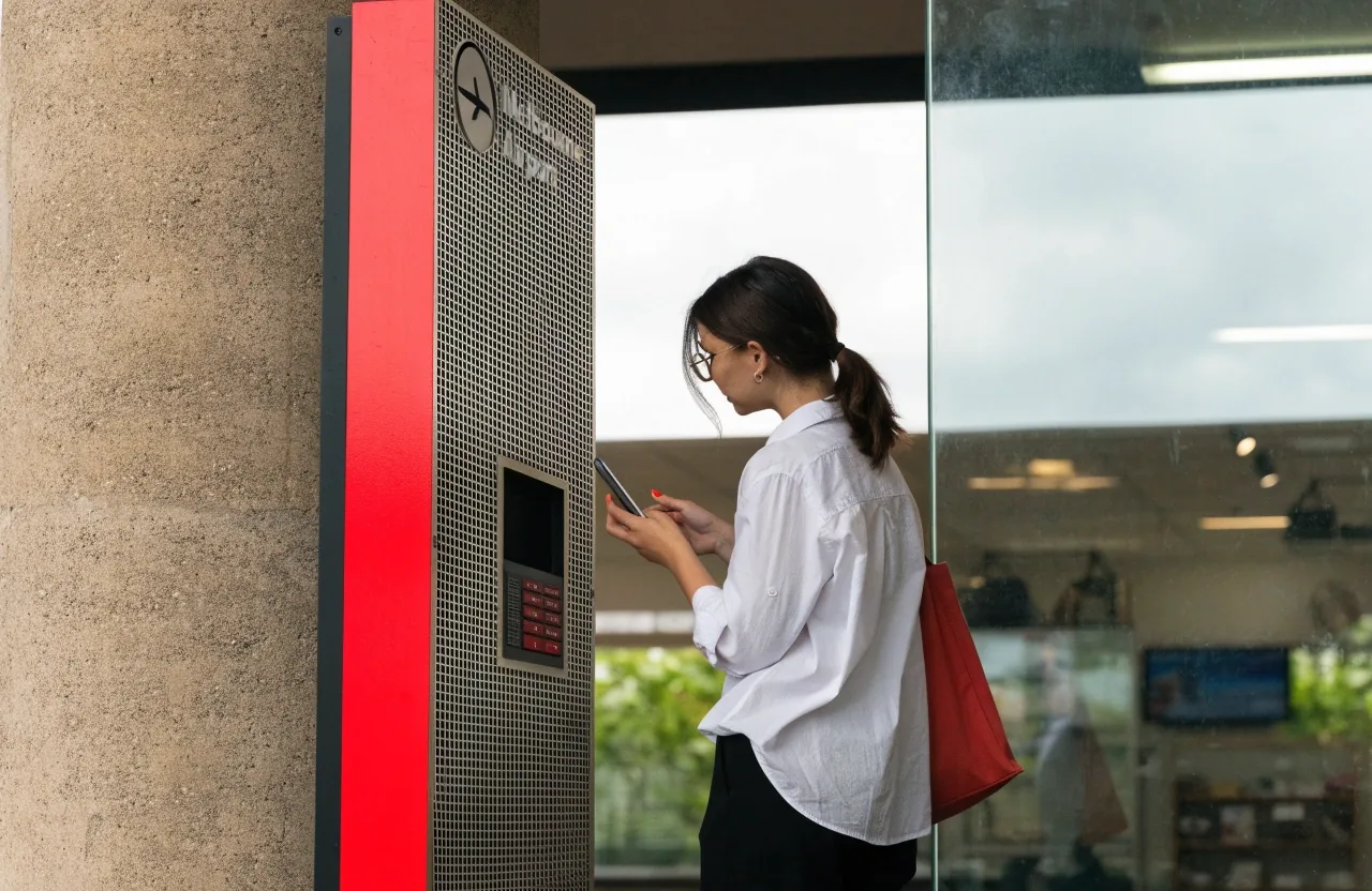 Scanning a booking code at the Value entry boom gate